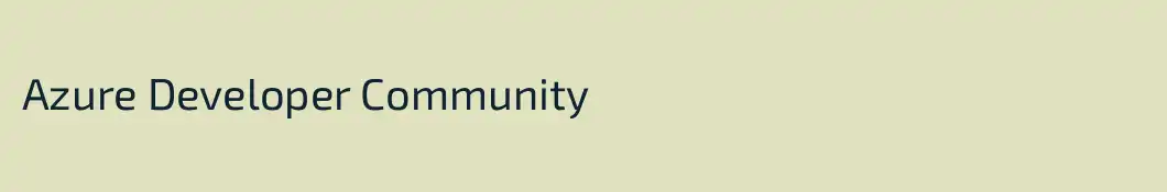 Azure Developer Community